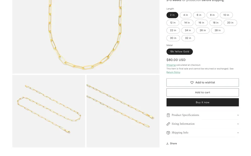 Chain-by-the-inch product page